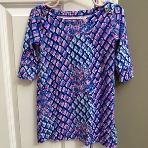 Girls x-small (2-3)  Lilly Pulitzer dress. Worn once. 3/4 length sleeves